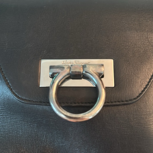 Salvatore Ferragamo Black Leather Handbag - Picture 3 of 9